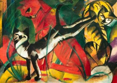 Franz Marc - Drei Katzen